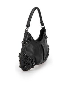Burberry Women's Black Leather Alverton Studded Hobo Bag