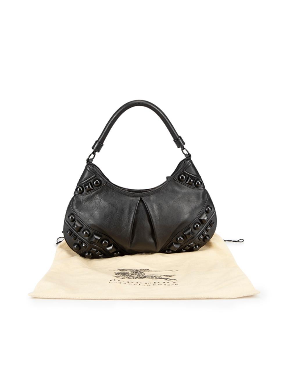 Burberry Women's Black Leather Alverton Studded Hobo Bag 6