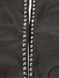 Burberry Women's Black Leather Studded Elbow Gloves