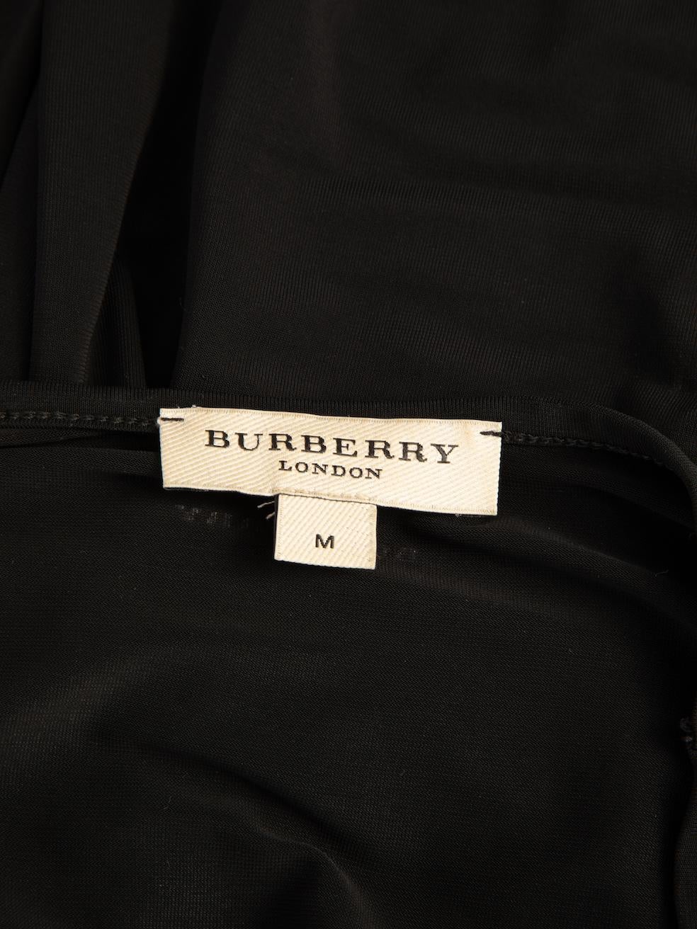 Burberry Women's Black Ruched Detail 3/4 Sleeve Top 1