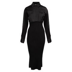 Burberry Women's Black Stretch Knit Bodycon Dress