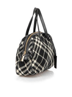 Burberry Women's Black Wool Small Check Bag
