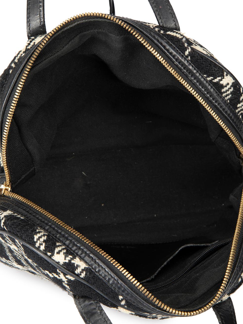 Burberry Women's Black Wool Small Check Bag 2