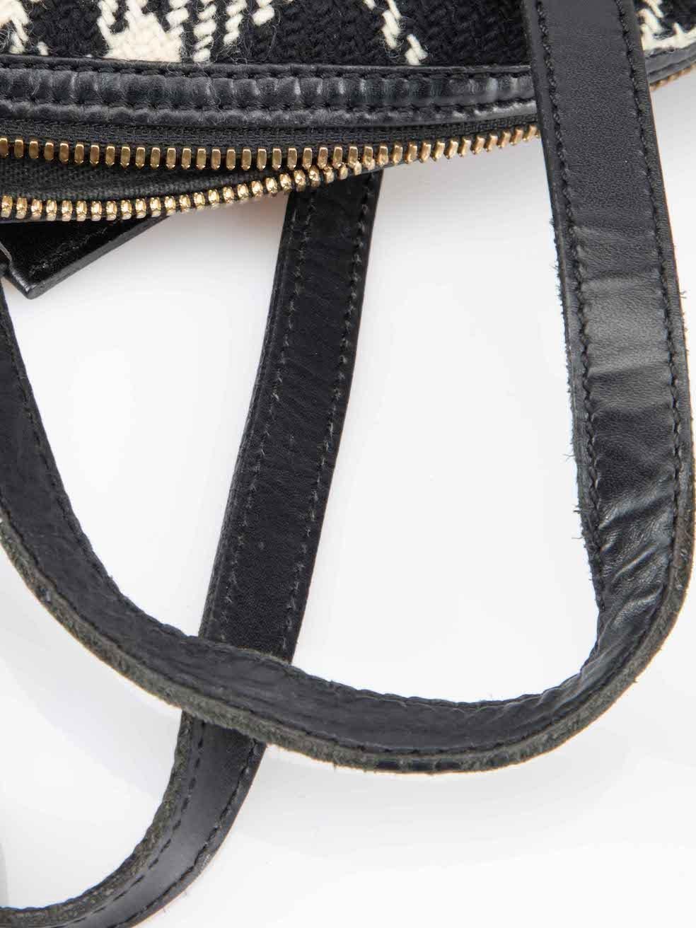 Burberry Women's Black Wool Small Check Bag 3