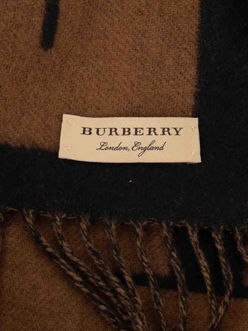Burberry Women's Brown & Black Logo Scarf 1