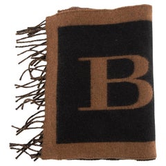 Burberry Women's Brown & Black Logo Scarf