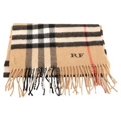 Burberry Women's Brown RF Initialised Nova Check Scarf