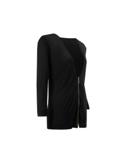 Burberry Women's Burberry Brit Black 3/4 Sleeve Zip Up Jacket