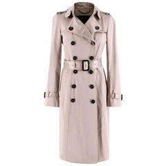 Used Burberry Womens Cotton Gabardine Trench Coat - Size XXS US2