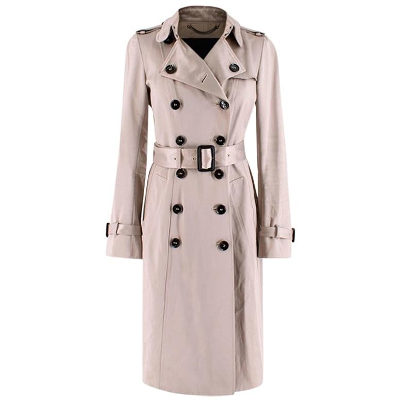 Burberry Womens Cotton Gabardine Trench Coat - Size XXS US2 For Sale at ...