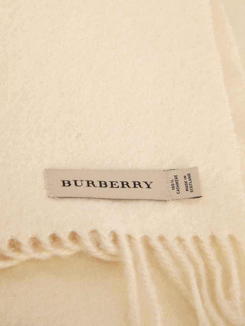 Burberry Women's Cream Cashmere Scarf 2