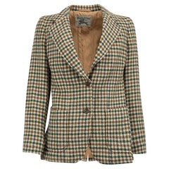 Burberry Women's Houndstooth Tweed Single Breasted Blazer