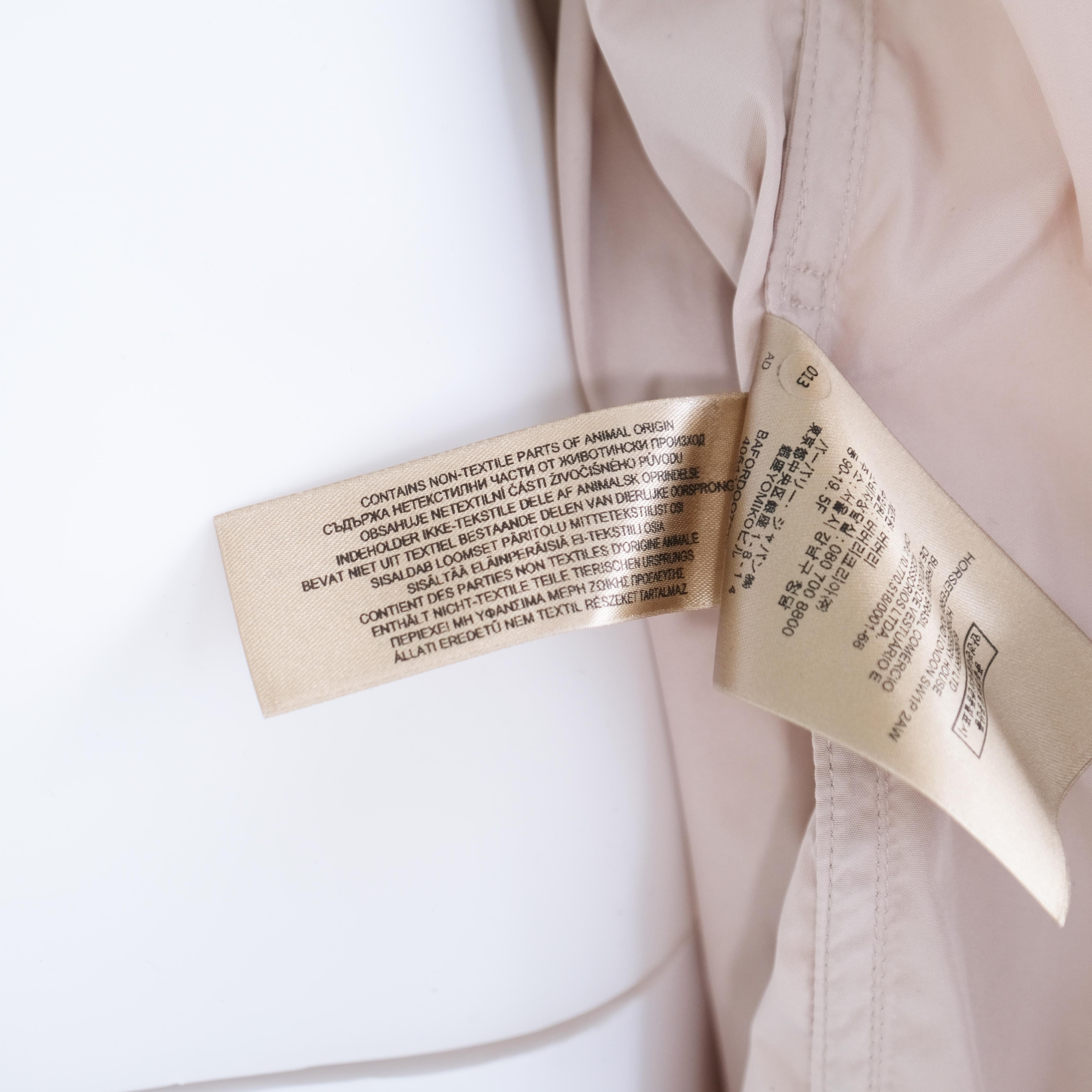 BURBERRY Women's Light Pink  Belted  Light Weight  Raincoat Small For Sale 4
