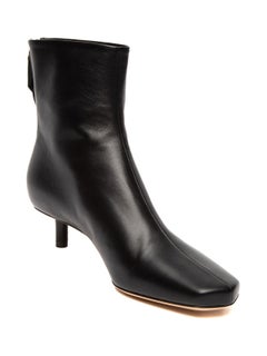 Burberry Women's Sculptural Kitten-Heel Lambskin Ankle Boots