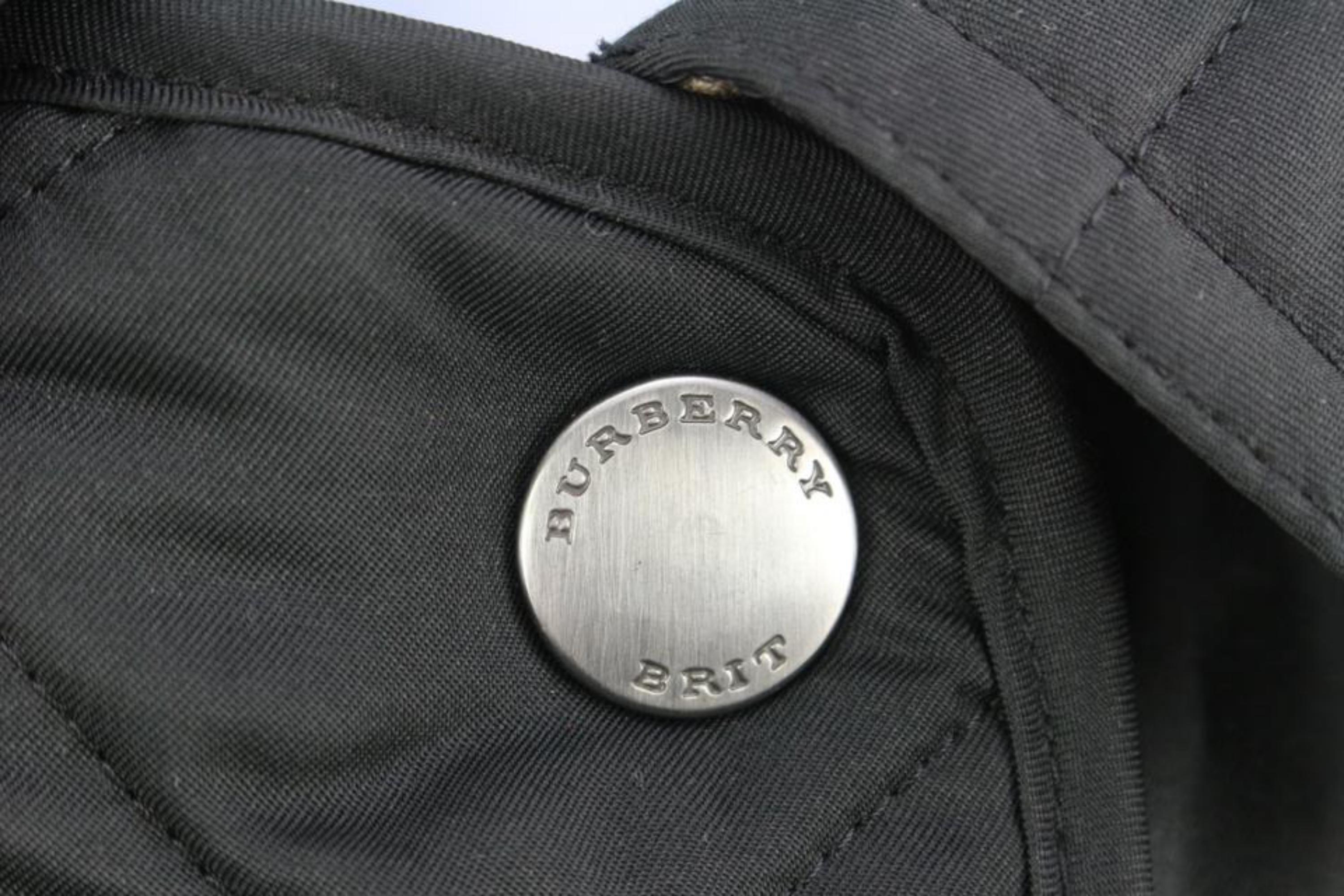 Burberry Femme Small Black Quilted Nova Check Belted Jacket 120b33 en vente 5