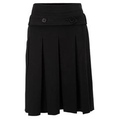 Burberry Women's Thomas Burberry Black Pleated Mini Skirt