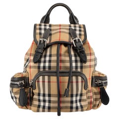 Burberry Women's Vintage Brown Check The Rucksack Backpack