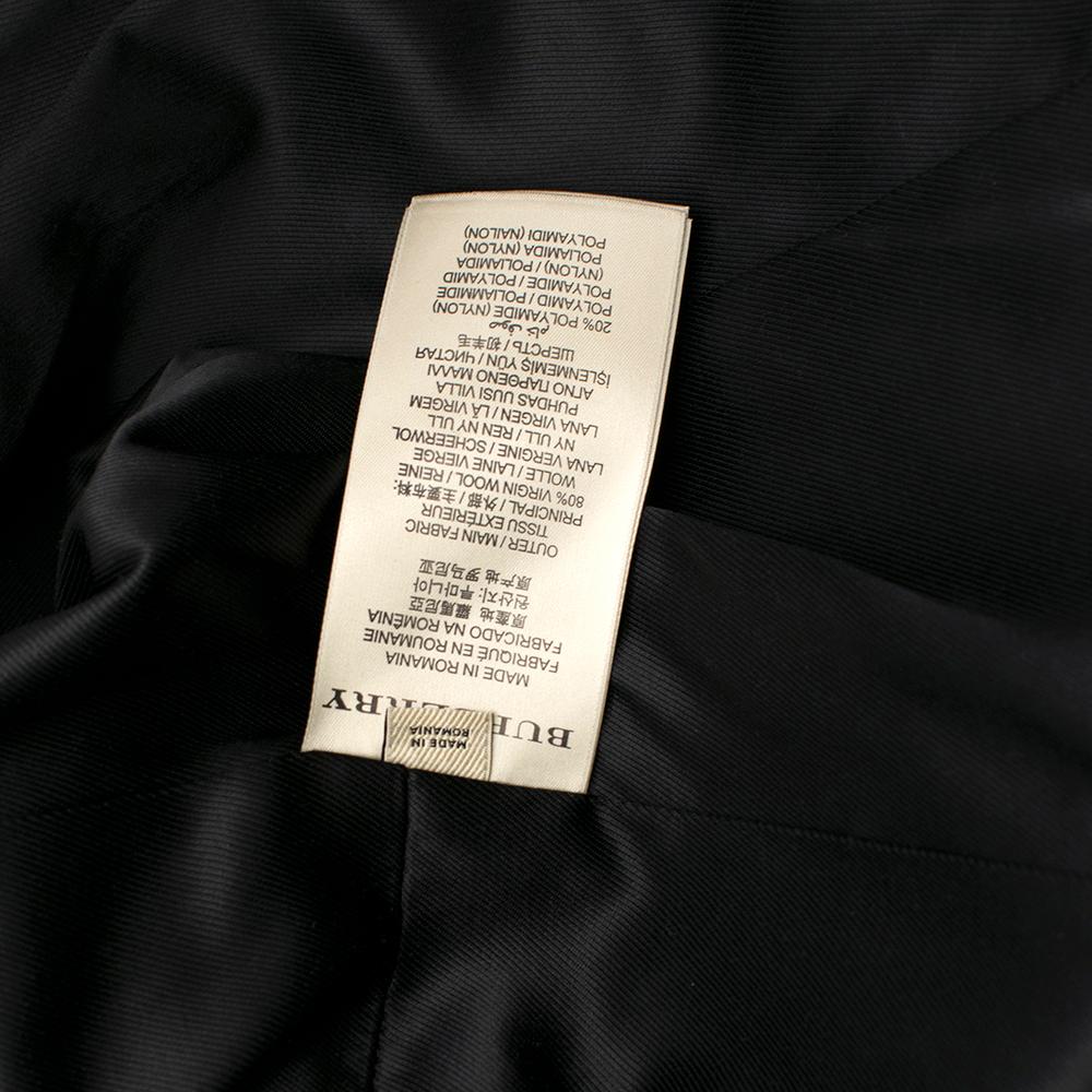 Burberry Wool Black Tailored Coat with Mink Fur Collar SIZE 44 2