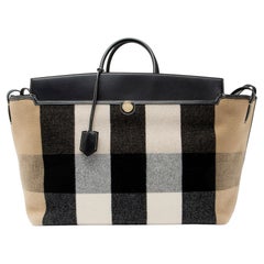 Burberry Wool Check Society XL Tote