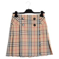 Used Burberry Wool Classic Check mini skirt EU36 UK6 US4