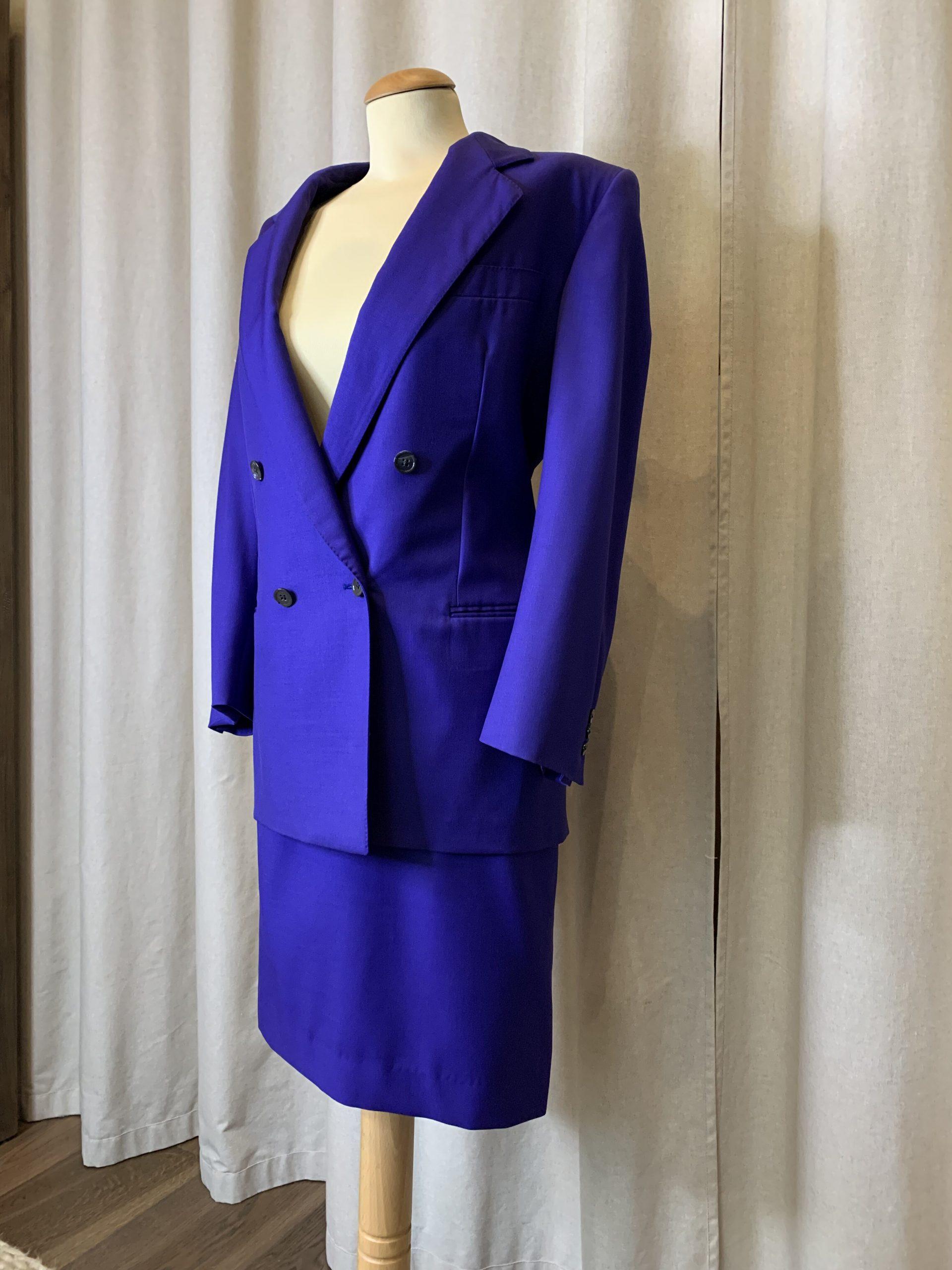 Burberry Wool Skirt Suit, 1990s For Sale 2