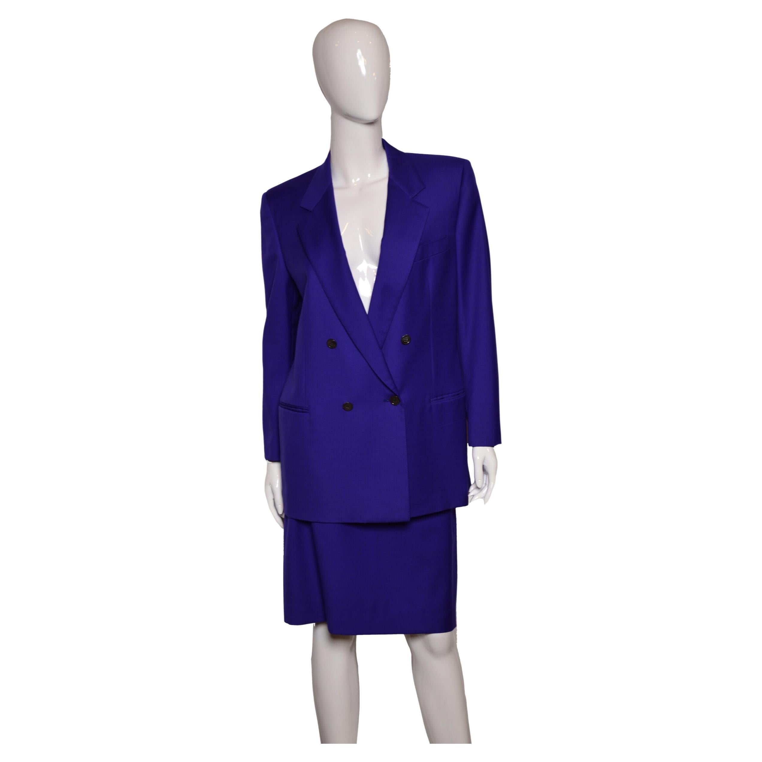 Burberry Wool Skirt Suit, 1990s For Sale