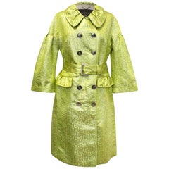 Burberry Yellow and Gold Coat US 10
