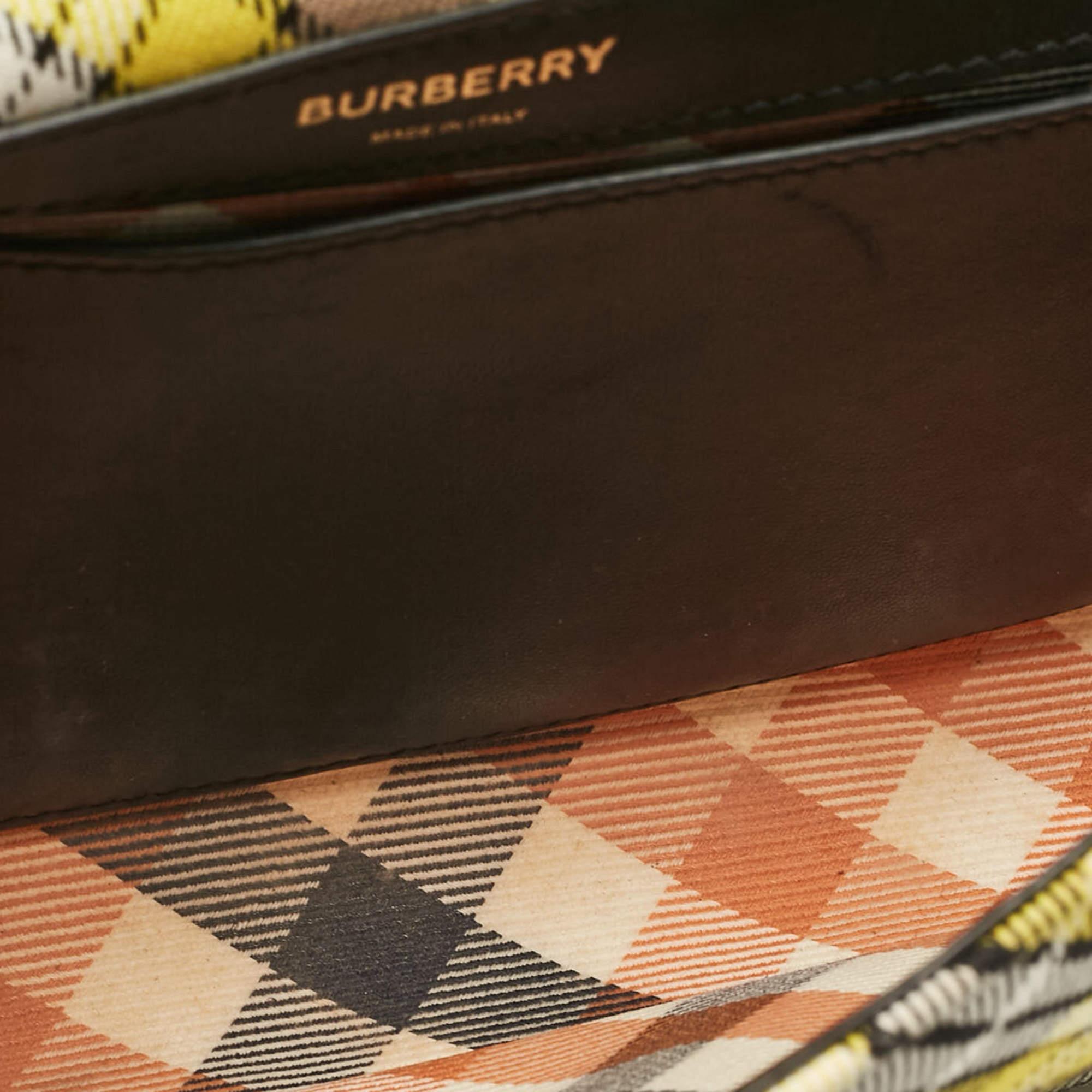 Burberry Yellow Check Canvas Small Lola Chain Shoulder Bag 2