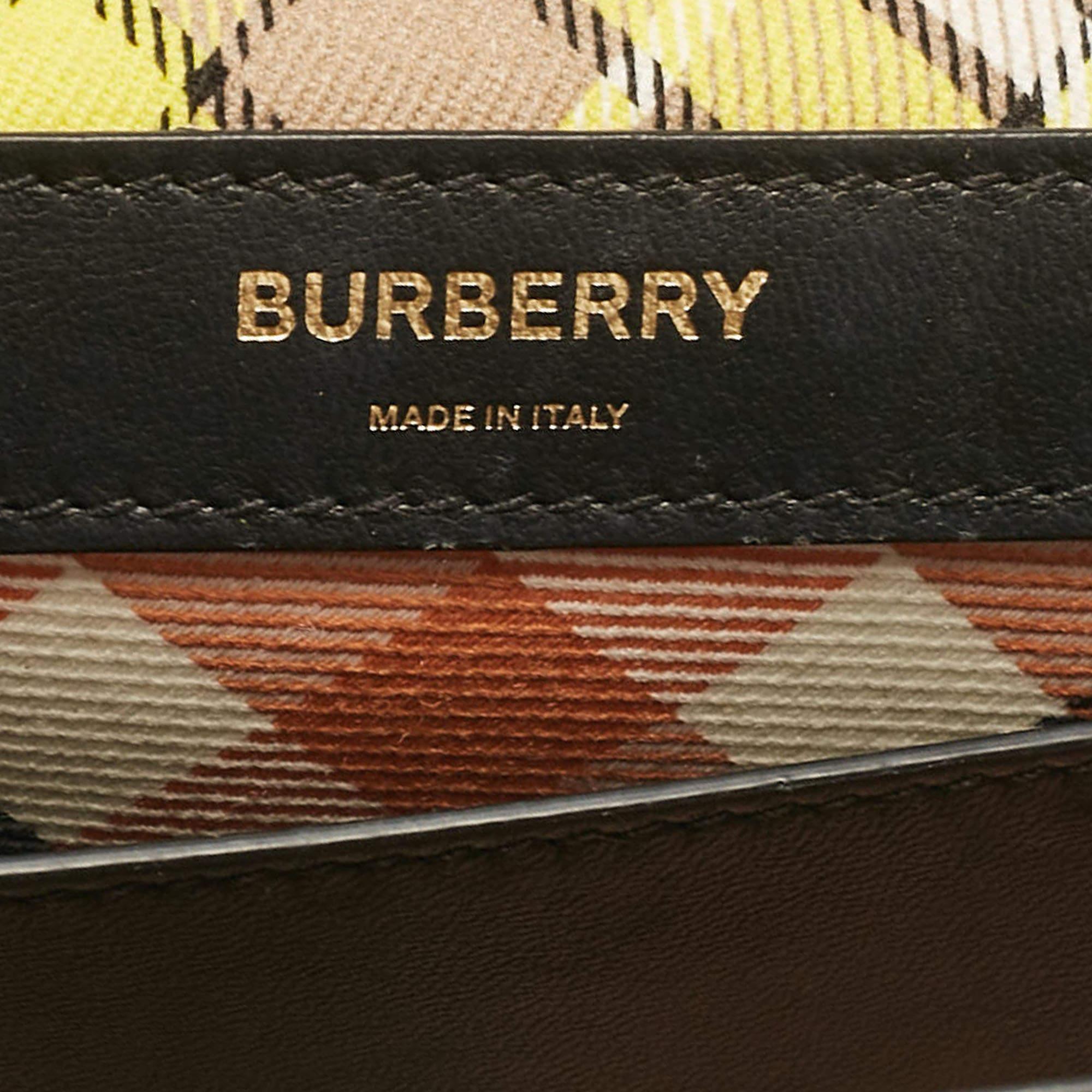Burberry Yellow Check Canvas Small Lola Chain Shoulder Bag 4