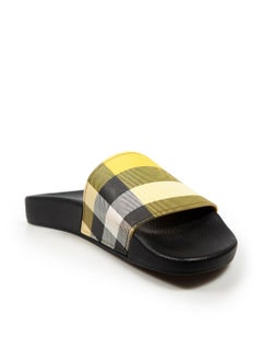 Burberry Yellow Nova Check Slides Size IT 39
