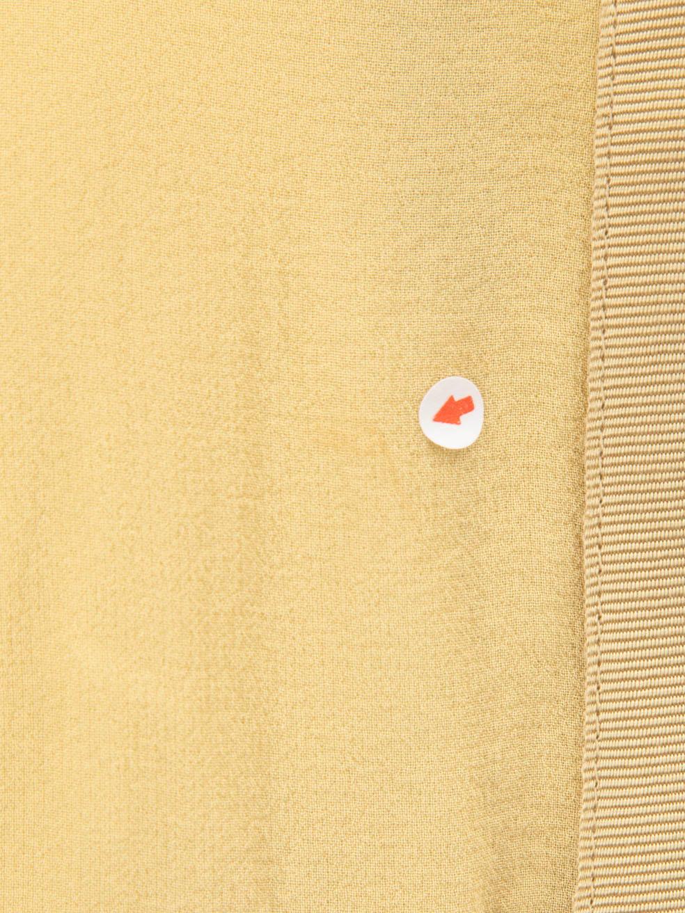 Burberry Gelbes getäfeltes Kleid mit kurzen Ärmeln Größe XS im Angebot 2