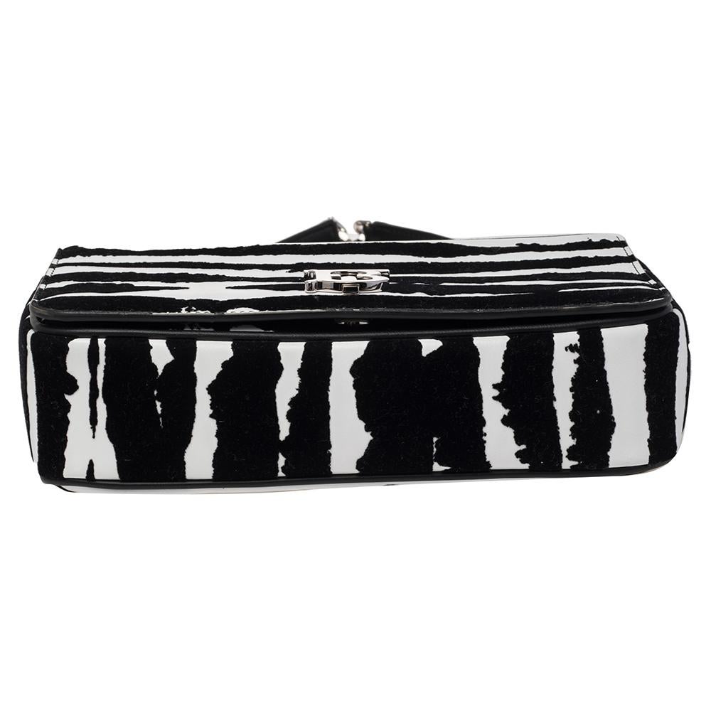 Burberry Zebra Print Velvet and Leather Lola Crossbody Bag 1