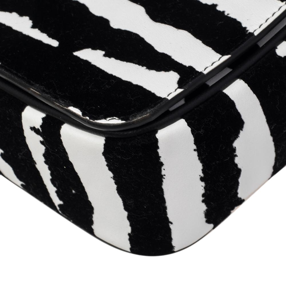 Burberry Zebra Print Velvet and Leather Lola Crossbody Bag 3