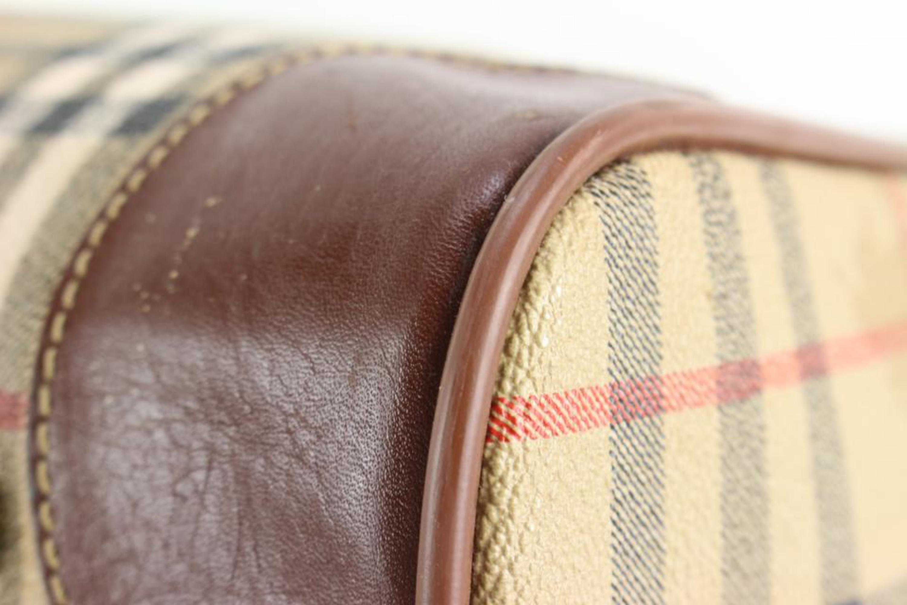 Burberrys Beige Nova Check Boston Duffle Bag with Strap 57b429s 2