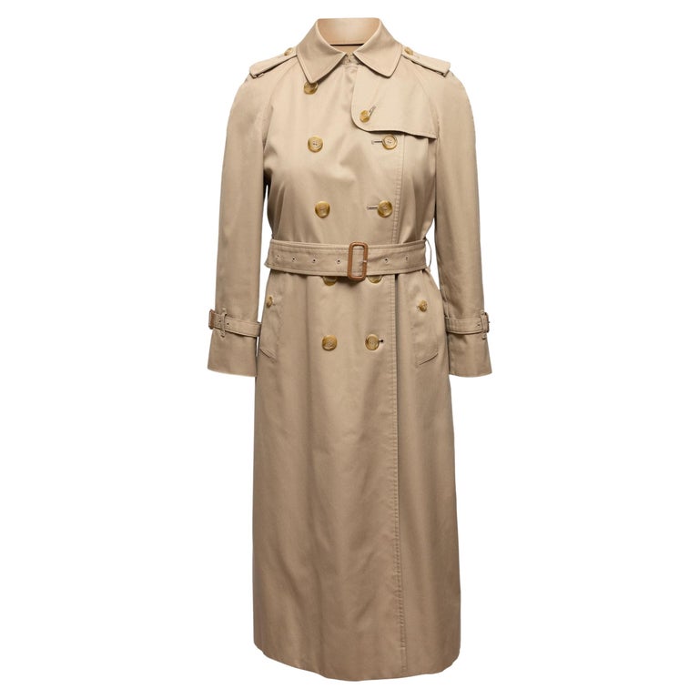 Burberrys'' Beige WoolLined Trench Coat For Sale at 1stDibs