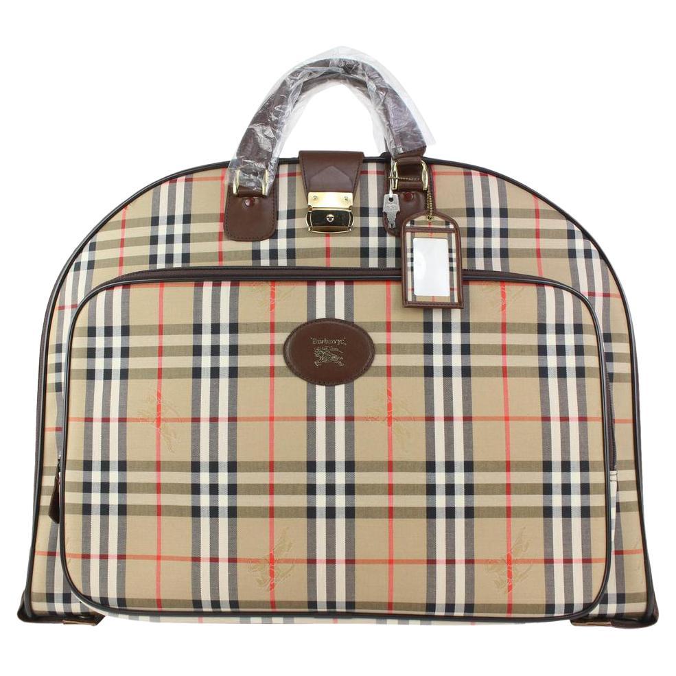 Burberry Travel Bag Canvas Leather Nova Check