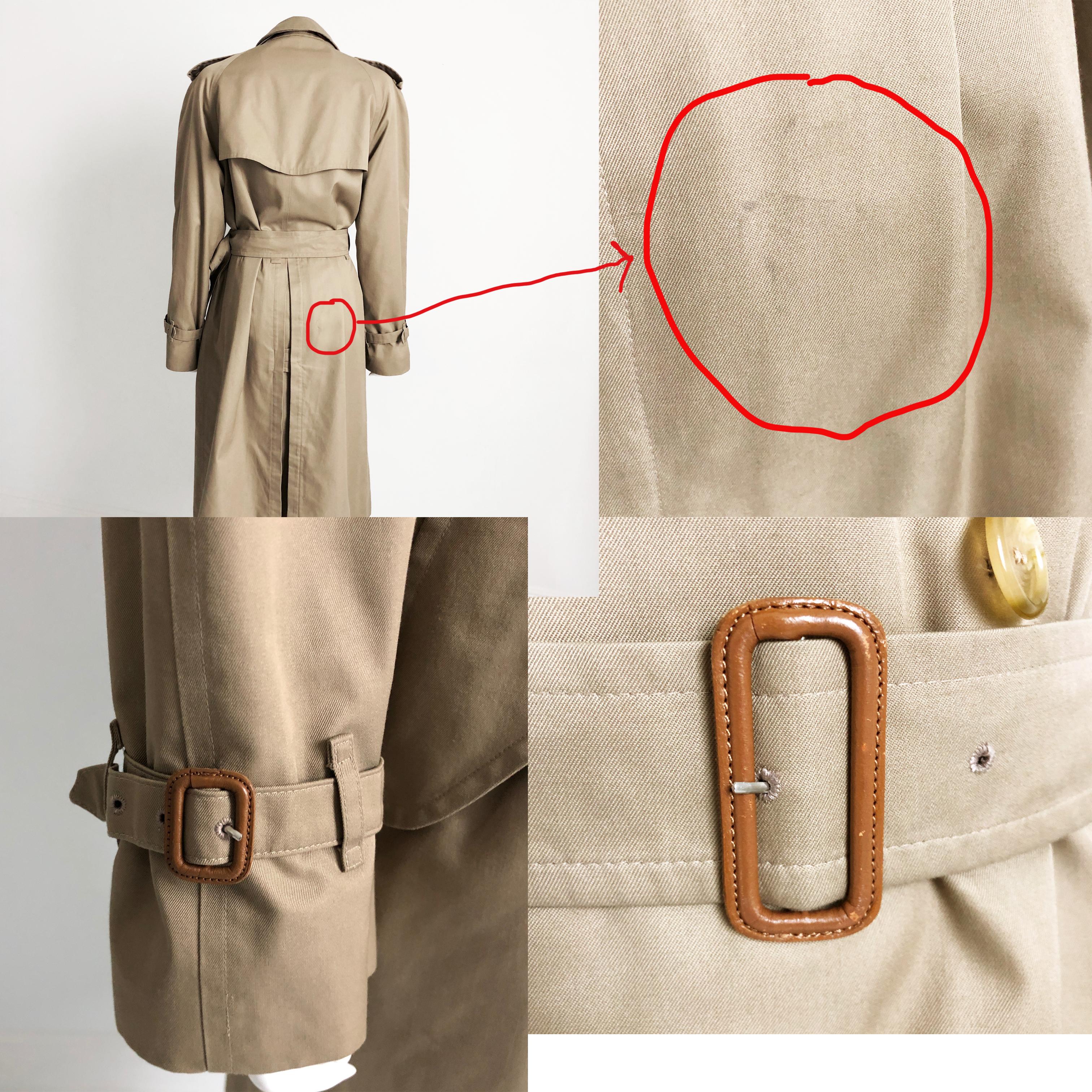 Burberrys London Mens Belted Trench Coat Tan Sz 40 2