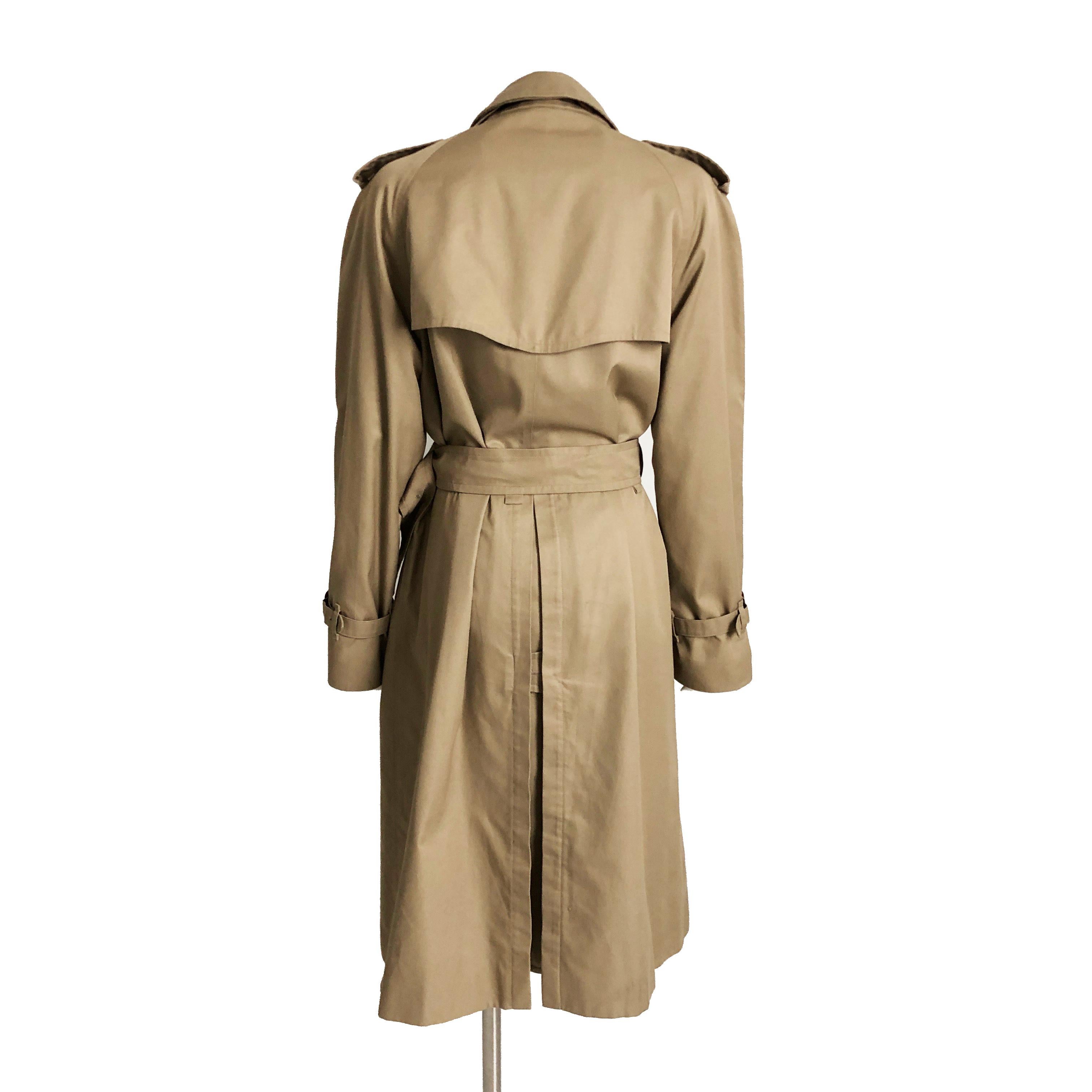 Burberrys London Mens Belted Trench Coat Tan Sz 40  In Good Condition In Port Saint Lucie, FL