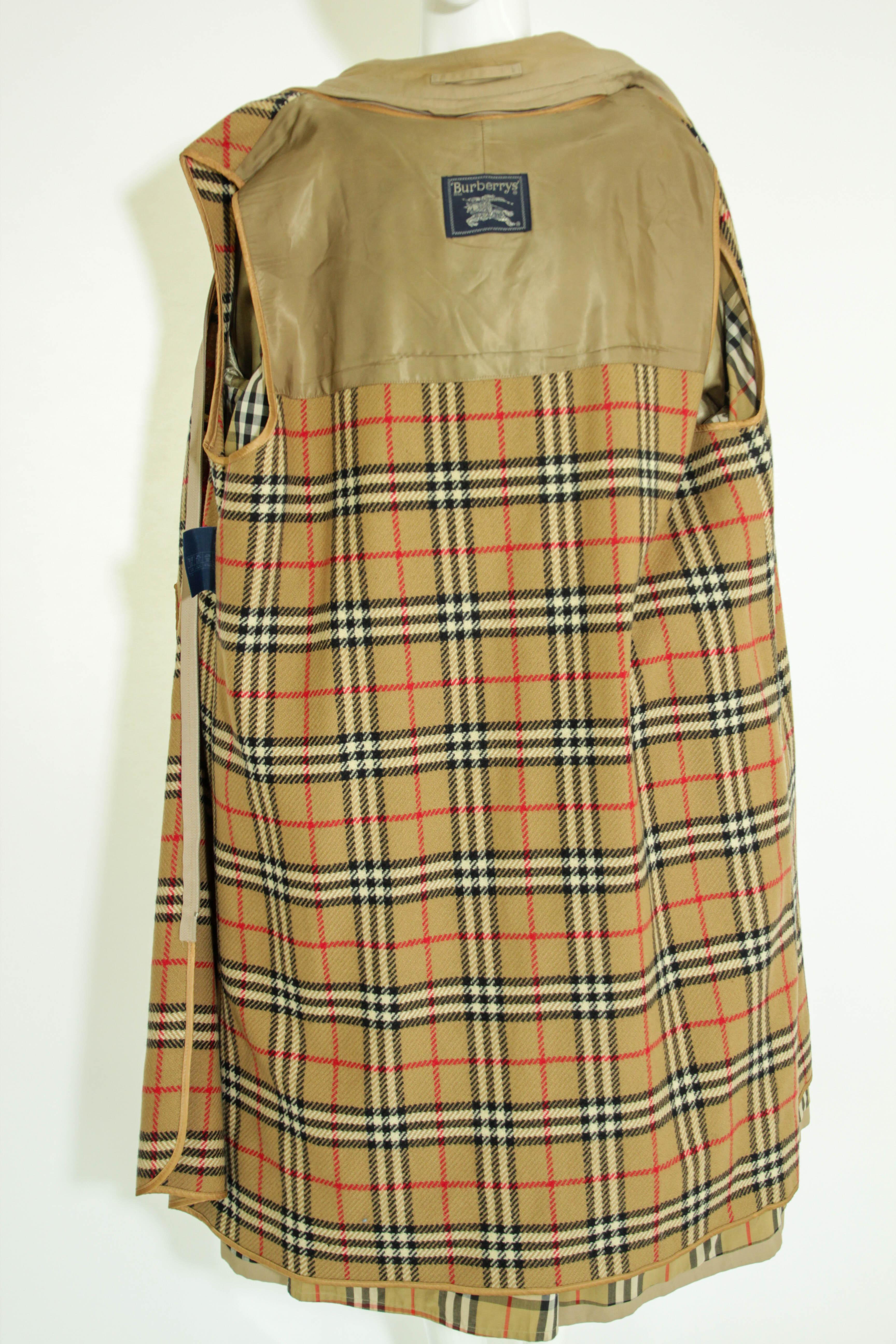 BURBERRY'S London Mens Belted Trench Coat Tan Sz 48 circa 1980 For Sale 4