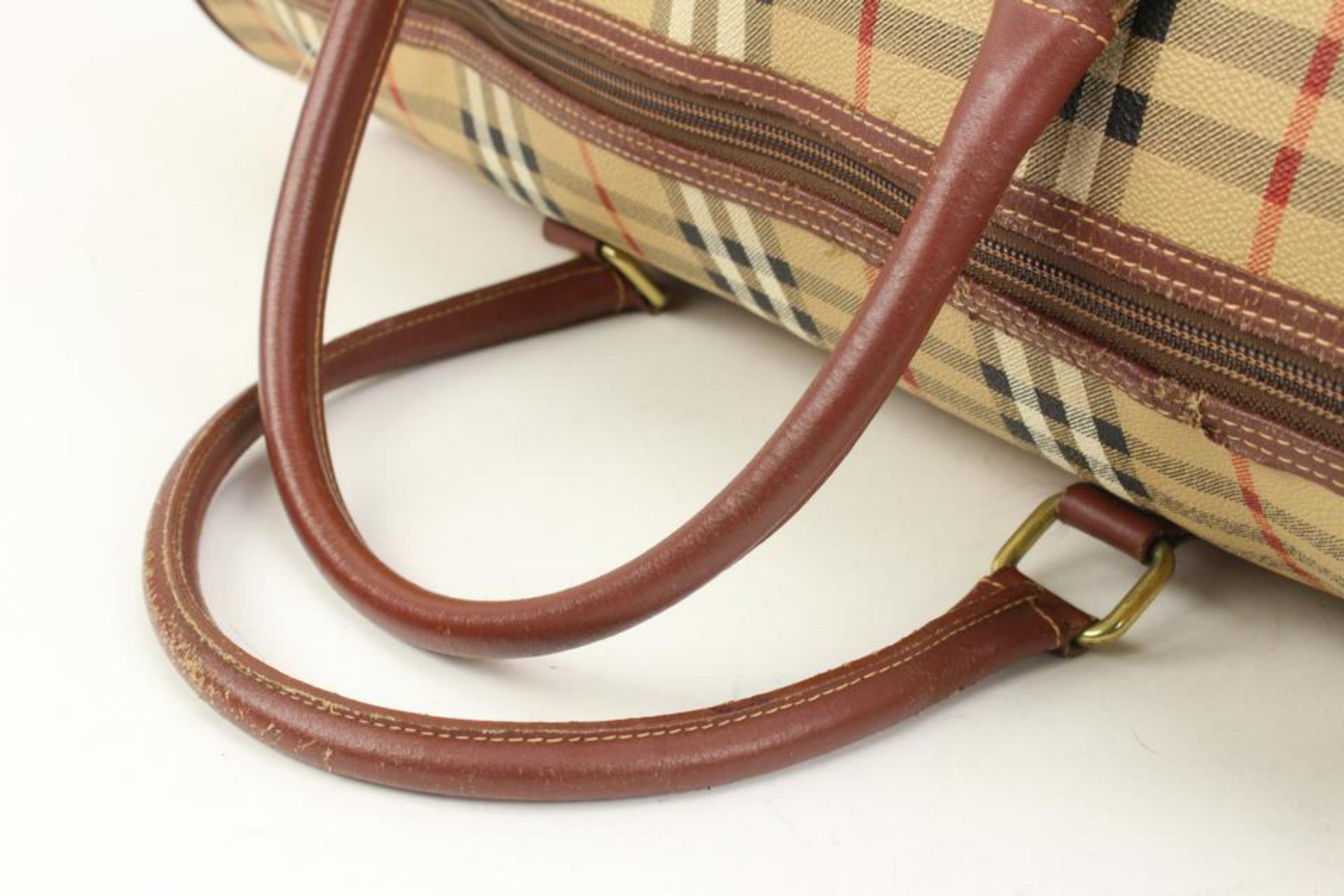 Burberrys Nova Check Boston Duffle Travel Boston Bag 44b97 2