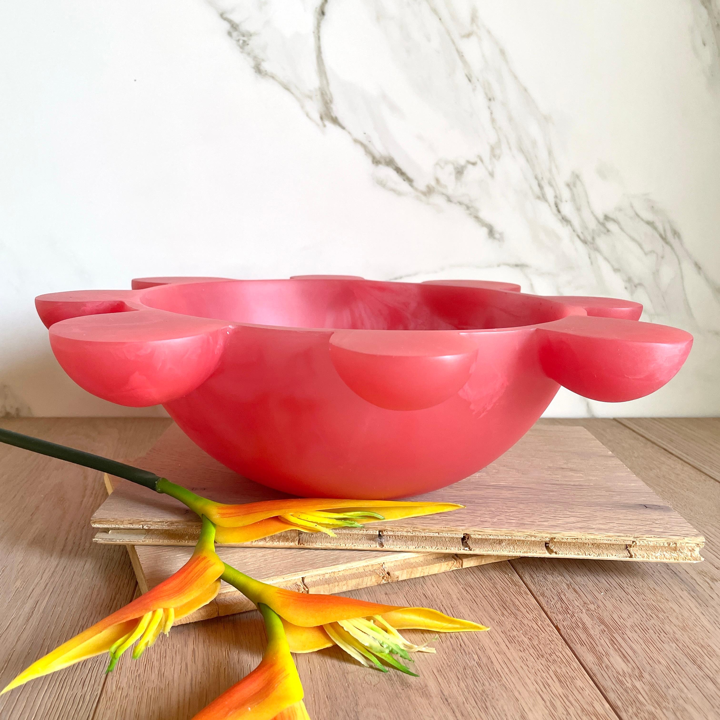 Cuenco Burbuja en resina jaspeada de pomelo by Paola Valle Moderno en venta