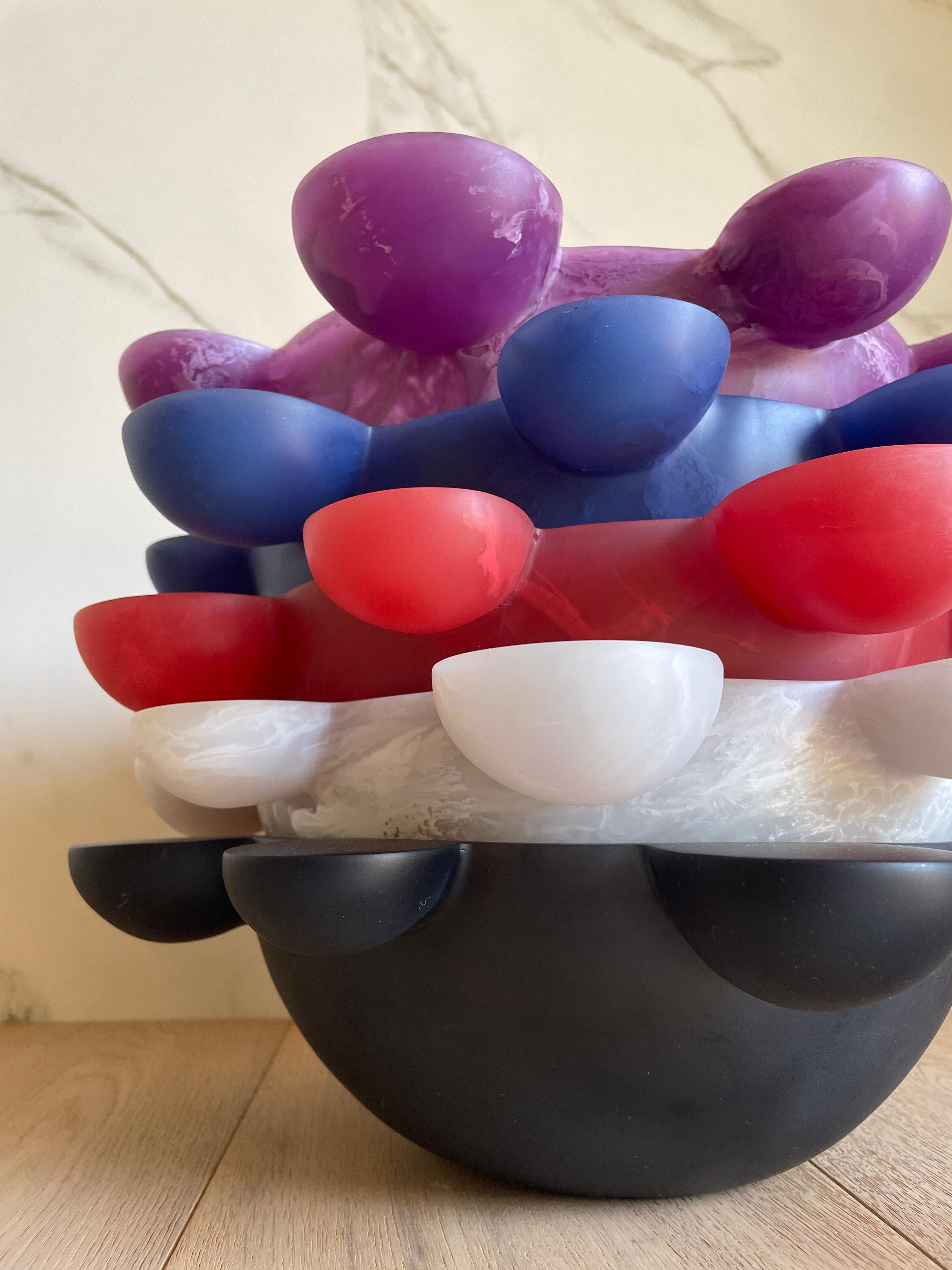 Cuenco Burbuja en resina jaspeada de pomelo by Paola Valle en Nuevo estado para la venta en Ciudad De México, MX