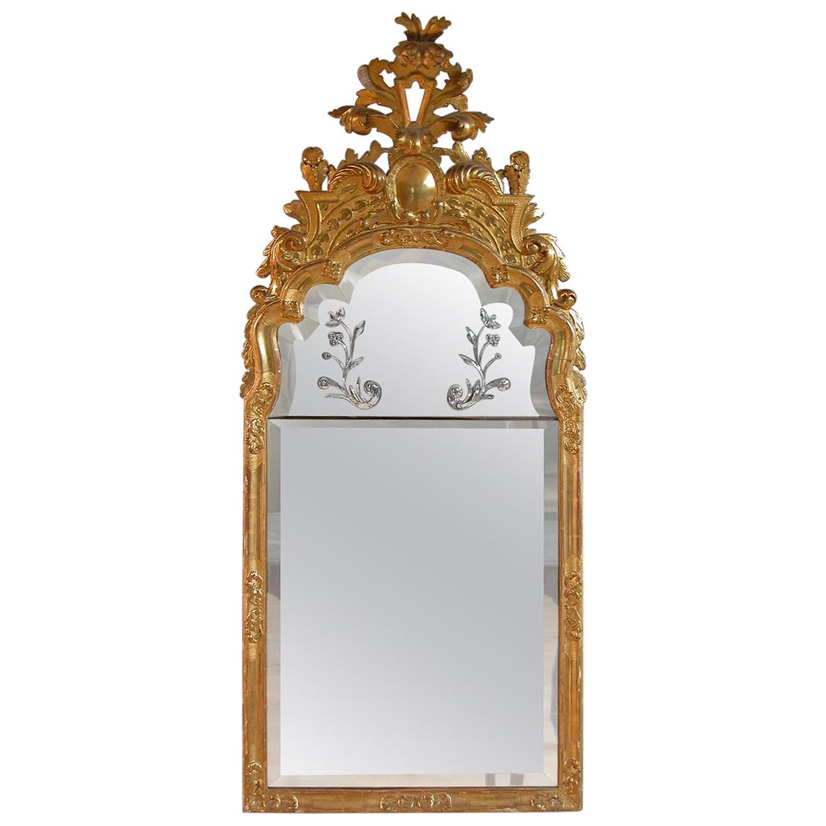 Burchard Precht Attributed Baroque Mirror, Origin Stockholm, Sweden