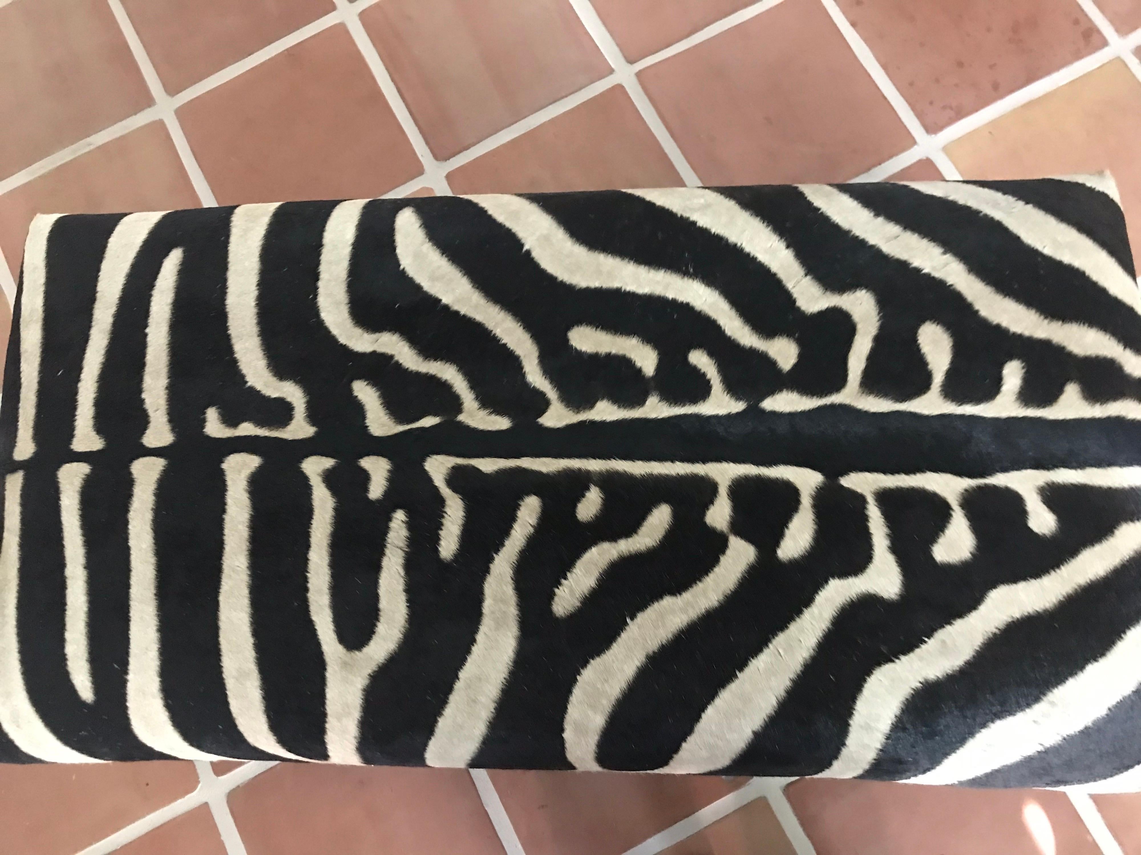 zebra bench ottoman
