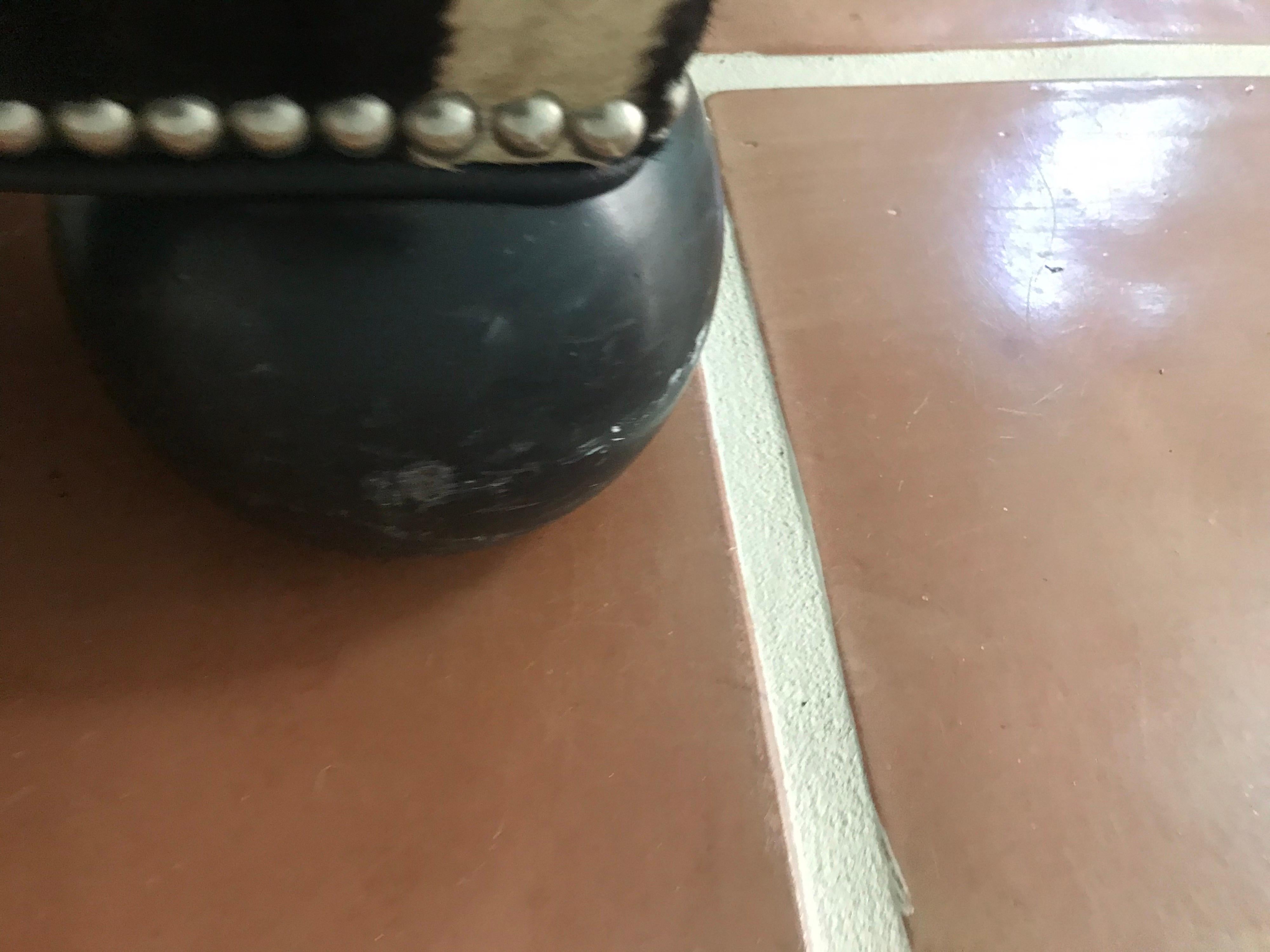 Burchell Zebra Hide Bench/Ottoman In Good Condition In Winnetka, IL