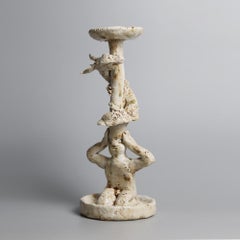 Fardello e fiamma Portacandele in ceramica cotta a mano di Darren Dai