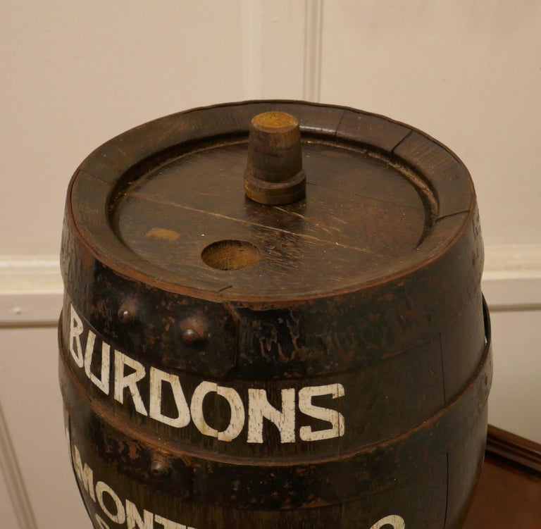 Burdons Bar Top Oak Amontillado Sherry Barrel at 1stDibs