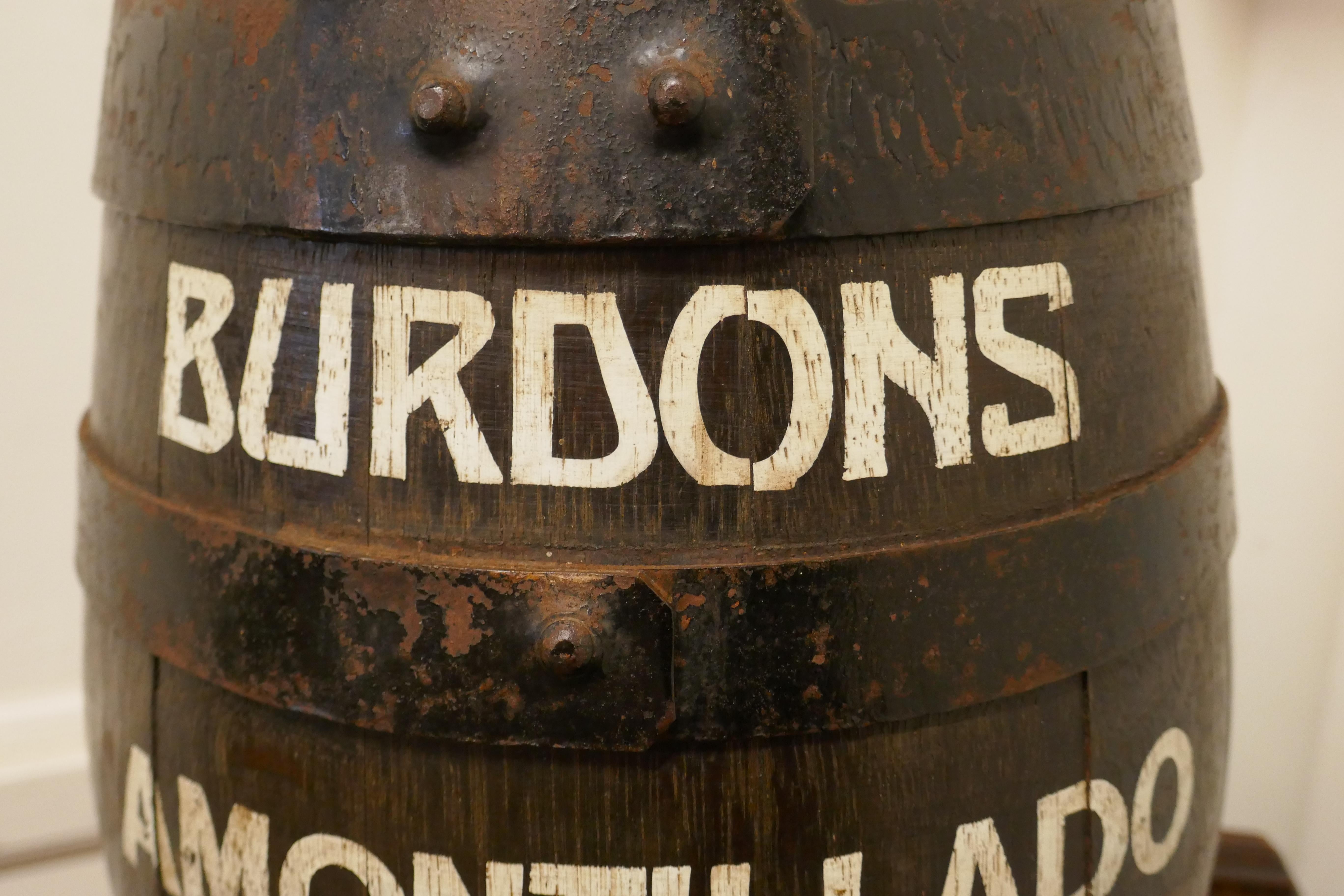 Burdons Bar Top Oak Amontillado Sherry Barrel In Good Condition In Godshill, Isle of Wight