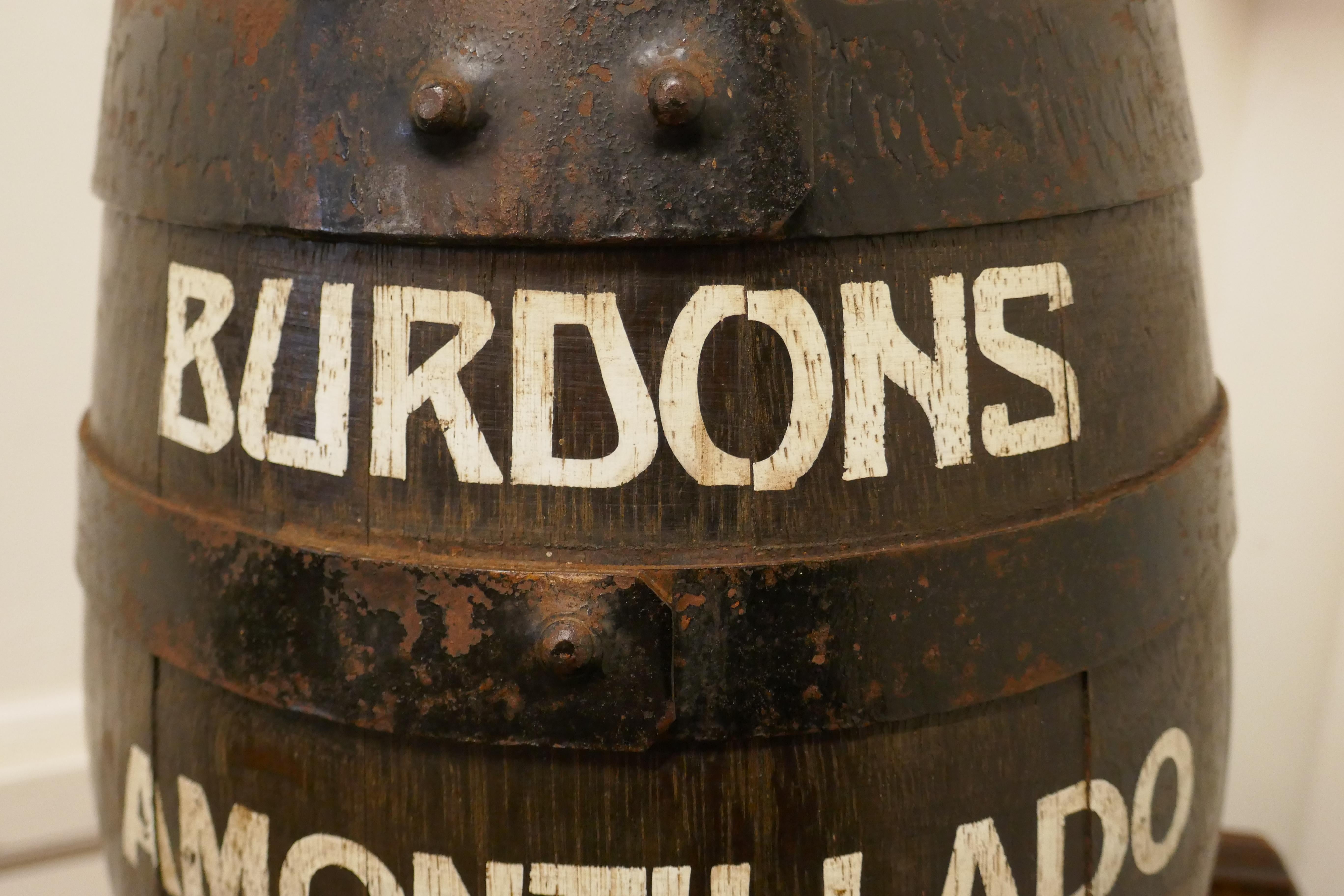 Burdons Bar Top Oak Amontillado Sherry Barrel In Good Condition In Chillerton, Isle of Wight