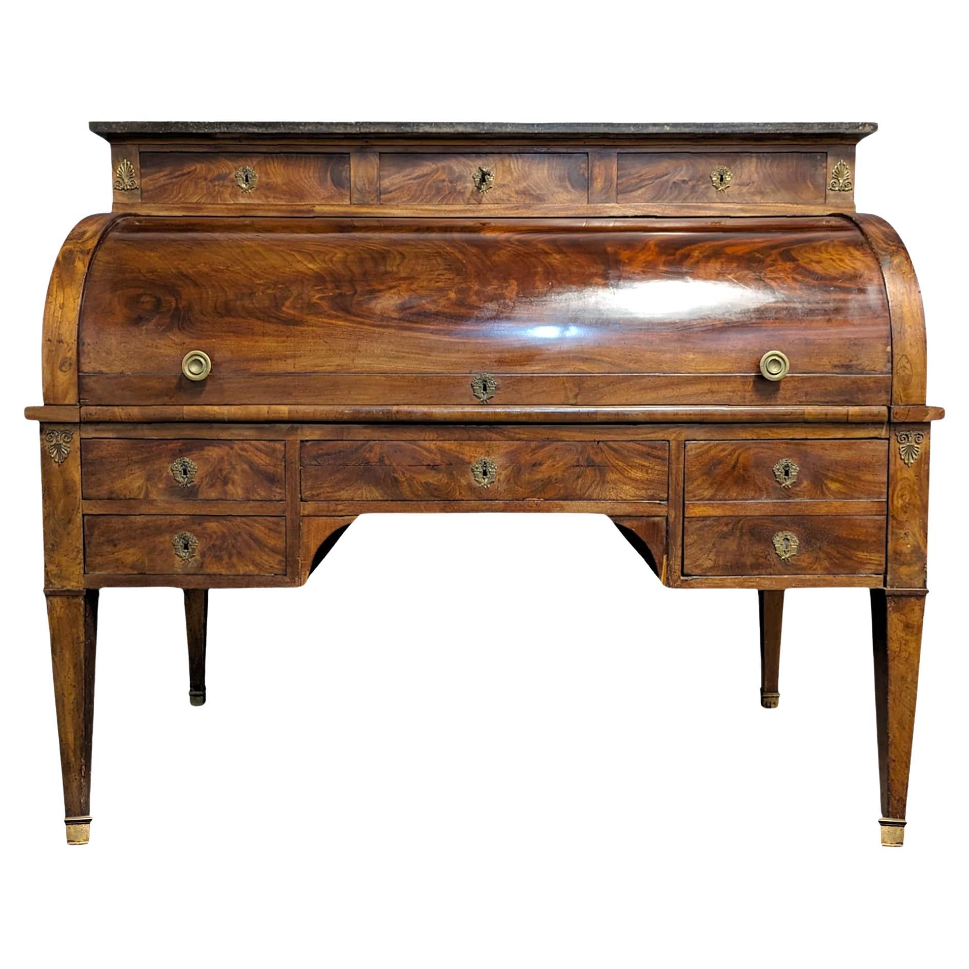 French 18th Century Louis XVI Style Mahogany Desk  For Sale